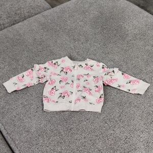 Wonder Nation Cream Jacket with Pink Floral Design